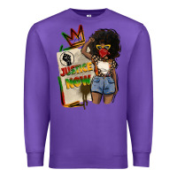 Purple juneteenth justice now Premium Sweatshirt - CowGirlArtShop
