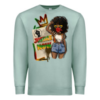 Seafoam juneteenth justice now Premium Sweatshirt - CowGirlArtShop