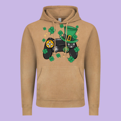 Video Game St Patricks Day Vintage Hoodie Designed By Maliassmallbusiness