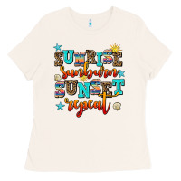 Bone sunrise sunburn sunset repeat Ladies Tee - AdoDesignShop