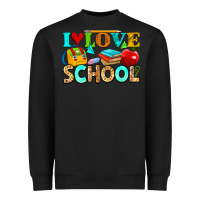 Black i love school Heavyweight Sweatshirt - NancyCooperArtShop