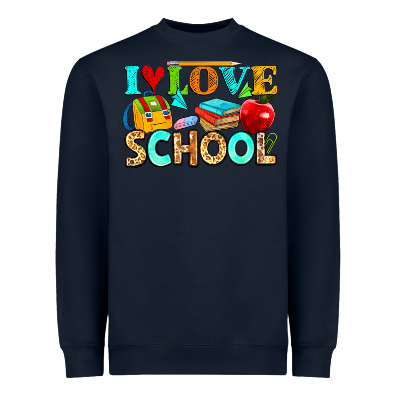 I Love School Heavyweight Sweatshirt by NancyCooperArtShop | Teevron