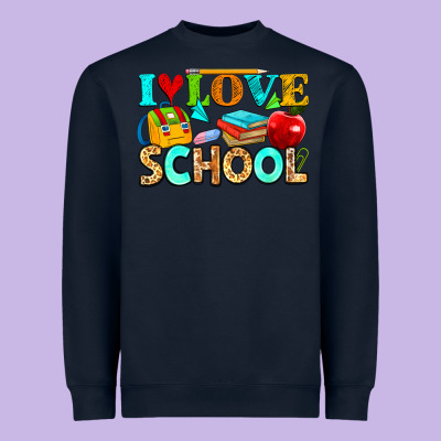 I Love School Heavyweight Sweatshirt Designed By Nancycooperartshop
