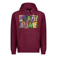 Burgundy mardi  gras Premium Hoodie - CowGirlArtShop