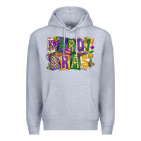 Heather Grey mardi  gras Premium Hoodie - CowGirlArtShop