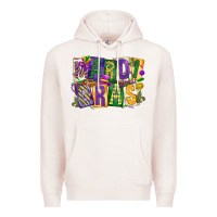 Pale Pink mardi  gras Premium Hoodie - CowGirlArtShop
