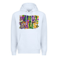 White mardi  gras Premium Hoodie - CowGirlArtShop