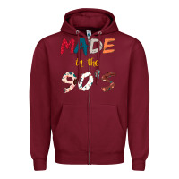 Burgundy Made in the 90's Zipper Hoodie - Bettercallsaul