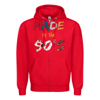 Red Made in the 90's Zipper Hoodie - Bettercallsaul