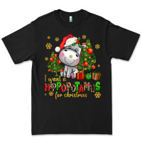 Black i want a hippopotamus for christmas Premium Tee - AdoDesignShop