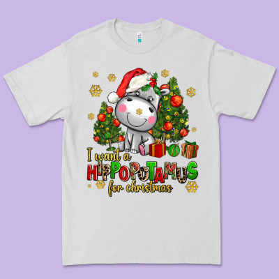 I Want A Hippopotamus For Christmas Premium Tee Designed By Adodesignshop