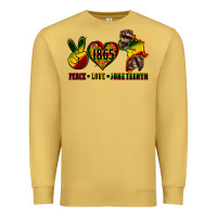 Antique Gold peace love juneteenth Premium Sweatshirt - CowGirlArtShop