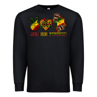 Black peace love juneteenth Premium Sweatshirt - CowGirlArtShop