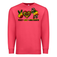 Cardinal peace love juneteenth Premium Sweatshirt - CowGirlArtShop