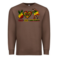 Chestnut peace love juneteenth Premium Sweatshirt - CowGirlArtShop