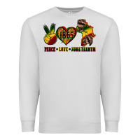 Dove Grey peace love juneteenth Premium Sweatshirt - CowGirlArtShop