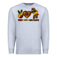 Heather Grey peace love juneteenth Premium Sweatshirt - CowGirlArtShop