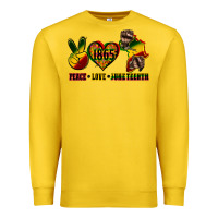 Lemon peace love juneteenth Premium Sweatshirt - CowGirlArtShop