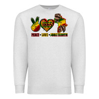 Oatmeal Heather peace love juneteenth Premium Sweatshirt - CowGirlArtShop