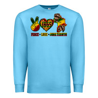 Ocean Blue peace love juneteenth Premium Sweatshirt - CowGirlArtShop