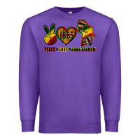 Purple peace love juneteenth Premium Sweatshirt - CowGirlArtShop