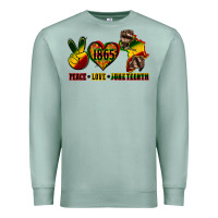 Seafoam peace love juneteenth Premium Sweatshirt - CowGirlArtShop