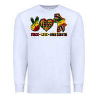 White peace love juneteenth Premium Sweatshirt - CowGirlArtShop