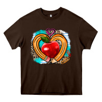 Chocolate Brown teacher heart pen Heavy Core Tee - AdoDesignShop