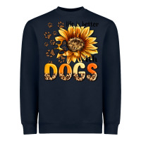 Navy life is better with dogs sunflower Heavyweight Sweatshirt - MaliasSmallBusiness