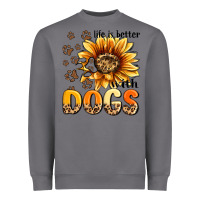 Storm life is better with dogs sunflower Heavyweight Sweatshirt - MaliasSmallBusiness