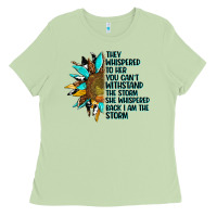 Matcha sunflower they whispered to her Ladies Tee - AdoDesignShop