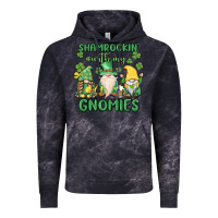 Cloud Black shamrock with my gnomies Vintage Hoodie - MaliasSmallBusiness
