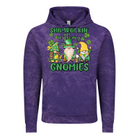 Cloud Purple shamrock with my gnomies Vintage Hoodie - MaliasSmallBusiness