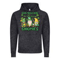 Vintage Black shamrock with my gnomies Vintage Hoodie - MaliasSmallBusiness