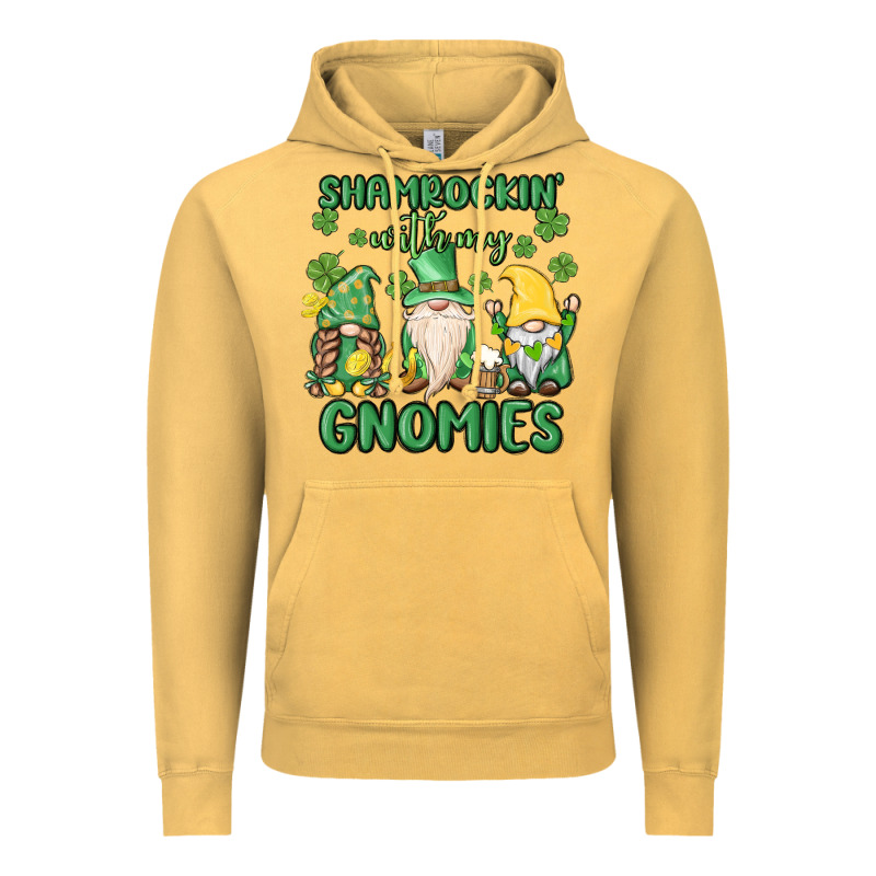 Shamrock With My Gnomies Vintage Hoodie by MaliasSmallBusiness | Teevron