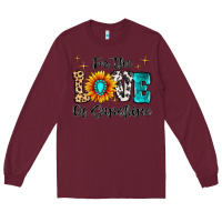Burgundy For The Love Of Sunshine Long Sleeve Tee - MaliasSmallBusiness