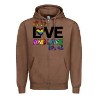 Chestnut All For Love And Love For All Zipper Hoodie - Bettercallsaul