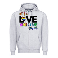 All For Love And Love For All Zipper Hoodie | Teevron
