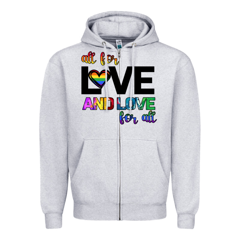 All For Love And Love For All Zipper Hoodie by Bettercallsaul | Teevron