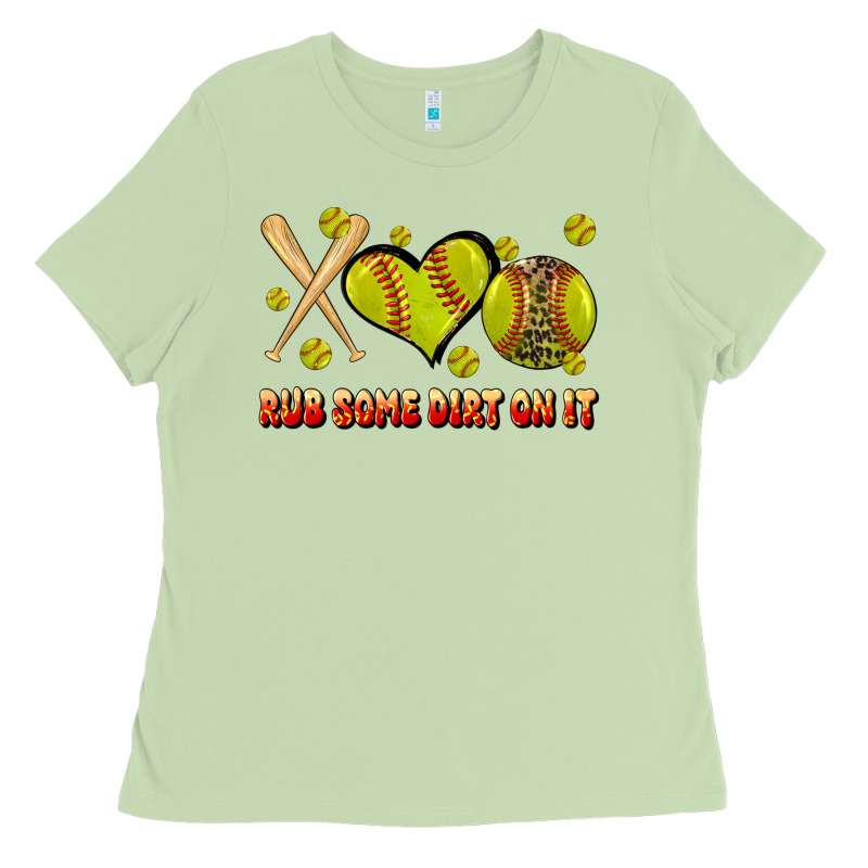 Rub Some Dirt On It Softball Ladies Tee by JahusDesignShop | Teevron