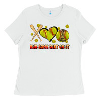 White rub some dirt on it softball Ladies Tee - JahusDesignShop