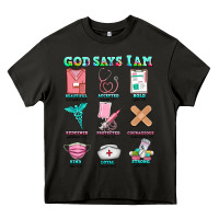 Asphalt nurse god says i am  nurse elements Heavy Core Tee - AdoDesignShop
