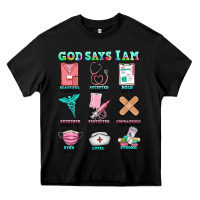 Black nurse god says i am  nurse elements Heavy Core Tee - AdoDesignShop