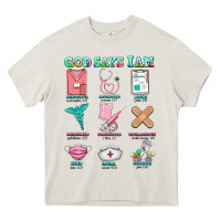 Cream nurse god says i am  nurse elements Heavy Core Tee - AdoDesignShop