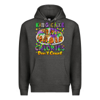 Charcoal Heather king cake calories dont count mardi gras Premium Hoodie - CowGirlArtShop