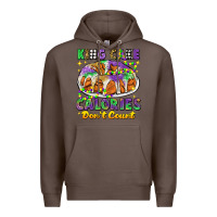 Coffee king cake calories dont count mardi gras Premium Hoodie - CowGirlArtShop