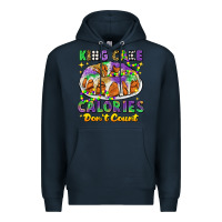 Navy king cake calories dont count mardi gras Premium Hoodie - CowGirlArtShop