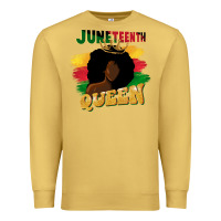 Juneteenth Queen Black Woman Afro Queen Premium Sweatshirt | Teevron