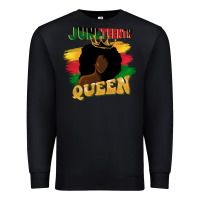 Black juneteenth queen black woman afro queen Premium Sweatshirt - CowGirlArtShop