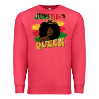 Cardinal juneteenth queen black woman afro queen Premium Sweatshirt - CowGirlArtShop